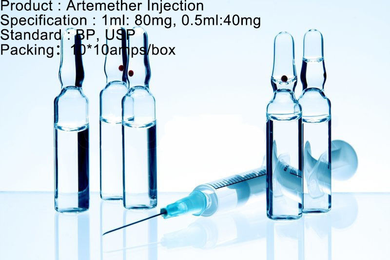 抗マラリアの代理店のArtemetherの注入の適量の抗マラリアの薬物80mg/1ml 40mg/0.5ml