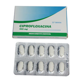Ciprofloxacinの塩酸塩は250mgを錠剤にします;500mgの口頭薬物