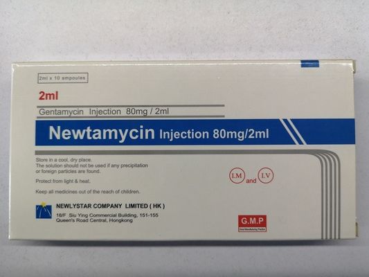 Gentamycinの硫酸塩の注入の小さい容積の非経口的な抗生物質40mg/2ml 80mg/2ml